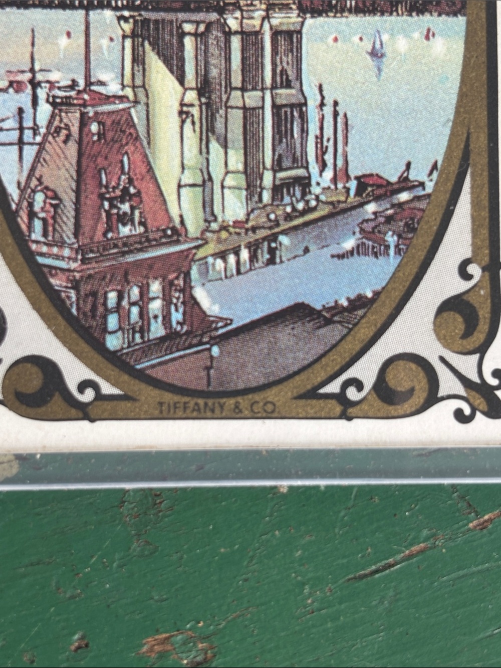 VINTAGE BROOKLYN BRIDGE TIFFANY & CO PLAYING CARD KEYCHAIN MINT CONDITION 8 of♣️ - Picture 3 of 5